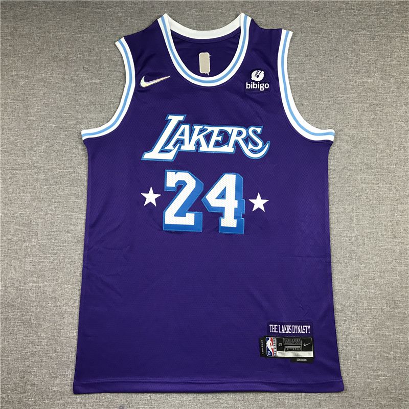 Men Los Angeles Lakers #24 Bryant Blue 2022 City Edition Nike NBA Jersey